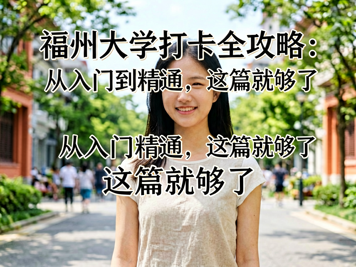 福州大学打卡全攻略:从入门到精通,这篇就够了