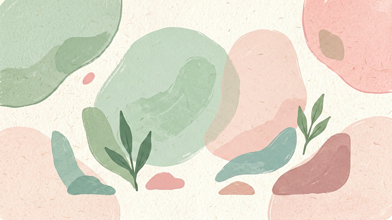 Muted Morandi color palette AI illustration, soft